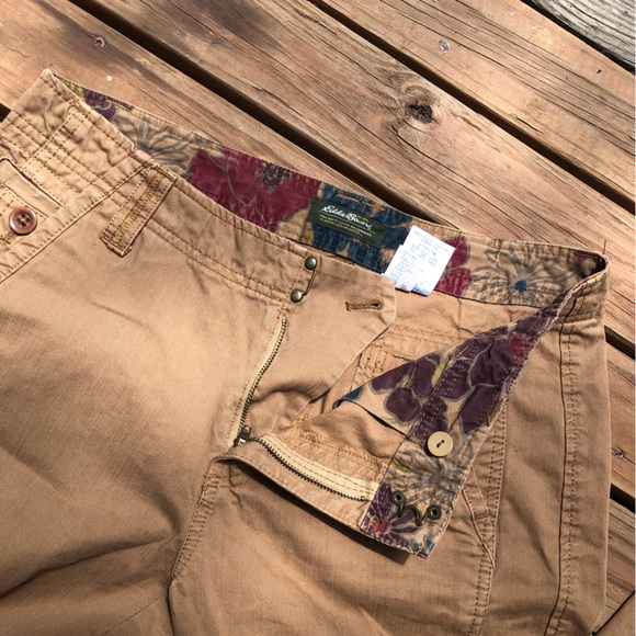 Eddie Bauer Women’s Dark Khaki Pants Straight Leg Mid-Rise Dark Tan - Picture 4 of 7